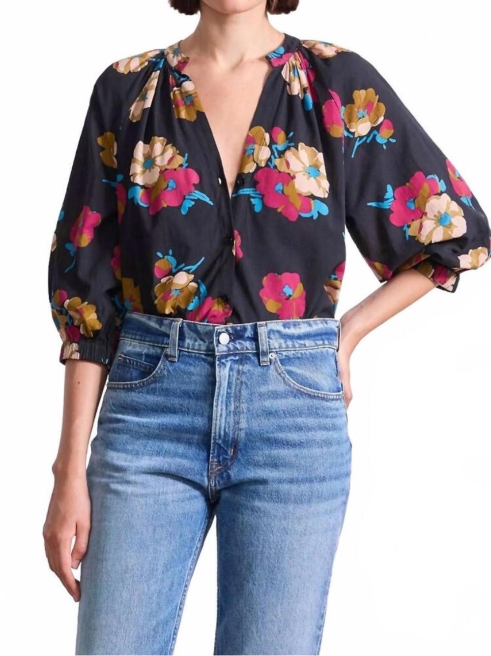 Apiece Apart Messina Top In Floating Floral NWT Size Medium Organic Cotton